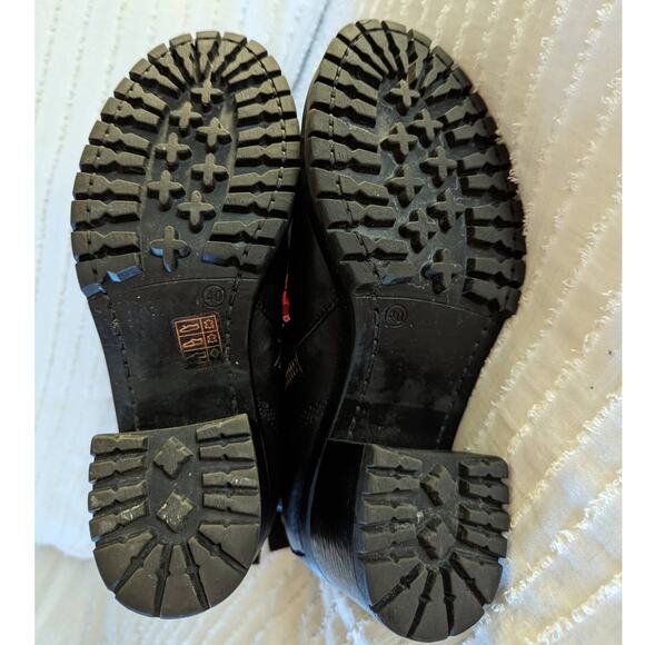 Bueno Felix Black Leather Combat Boots size 9.5 - Picture 6 of 8